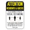 Signmission Public Safety Sign-Residents & Guests Practice Social Distancing, 12" H, A-1218-25401 A-1218-25401 - alternate 1